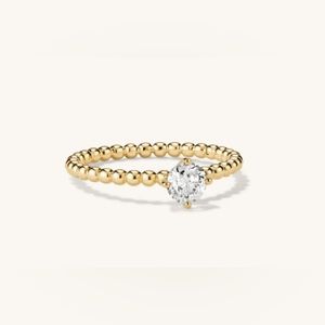 14k Yellow Gold Diamond Beaded Ring from Mejuri
